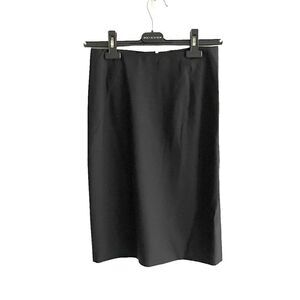 THEORY Black Wool Stretch Knee Length Midi Pencil Skirt 00